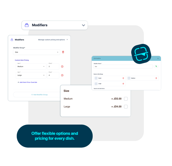 Menu Modifiers & Custom Pricing